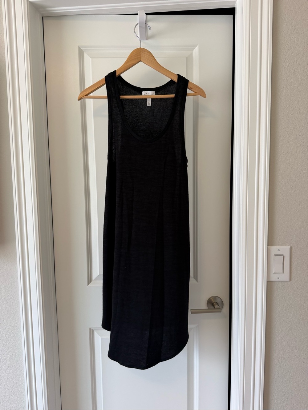 Leith Black Sleeveless Tank Midi Dress